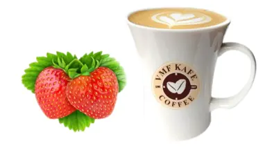 Latte Çiyələkli | Böyük | VMF Kafe